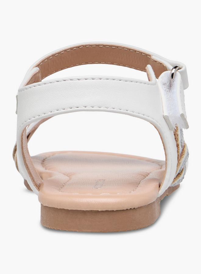 Flora Bella By Shoexpress Girls Embellished Hook & Loop Sandals - Image 4