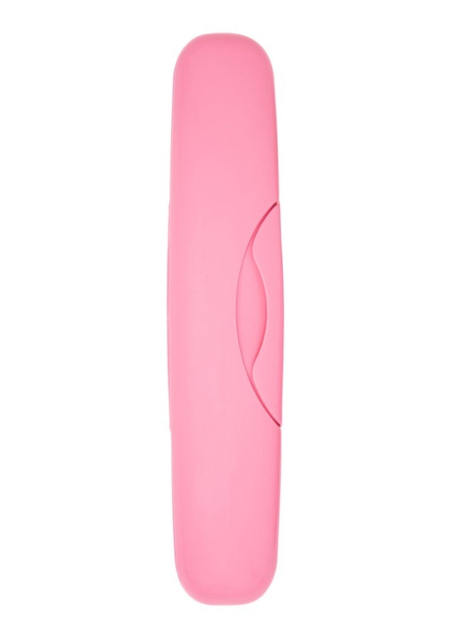 RADIUS Toothbrush Original Big Brush, BPA Free ADA Accepted - Left Hand - Pink Brush with Pink Case - Image 2