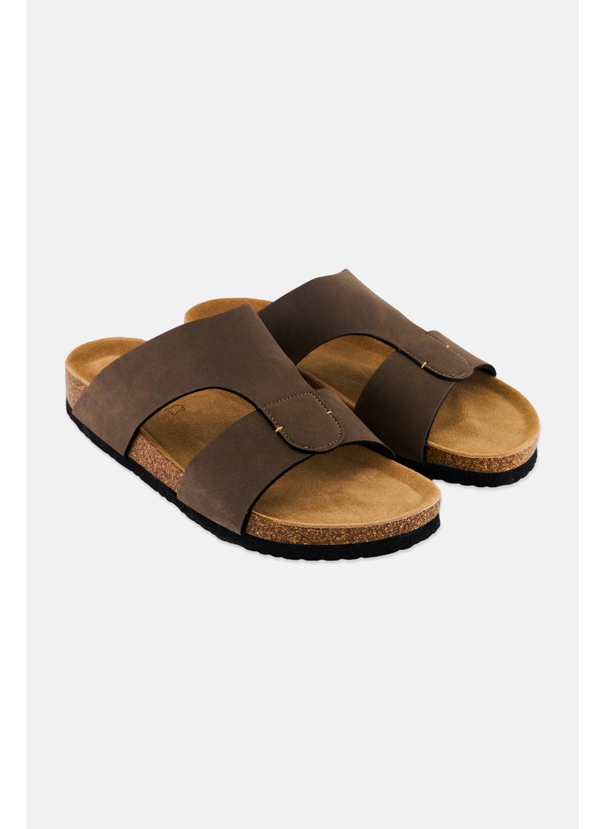 Algspar Men Slip On Cork Sandals, Brown  - Image 1