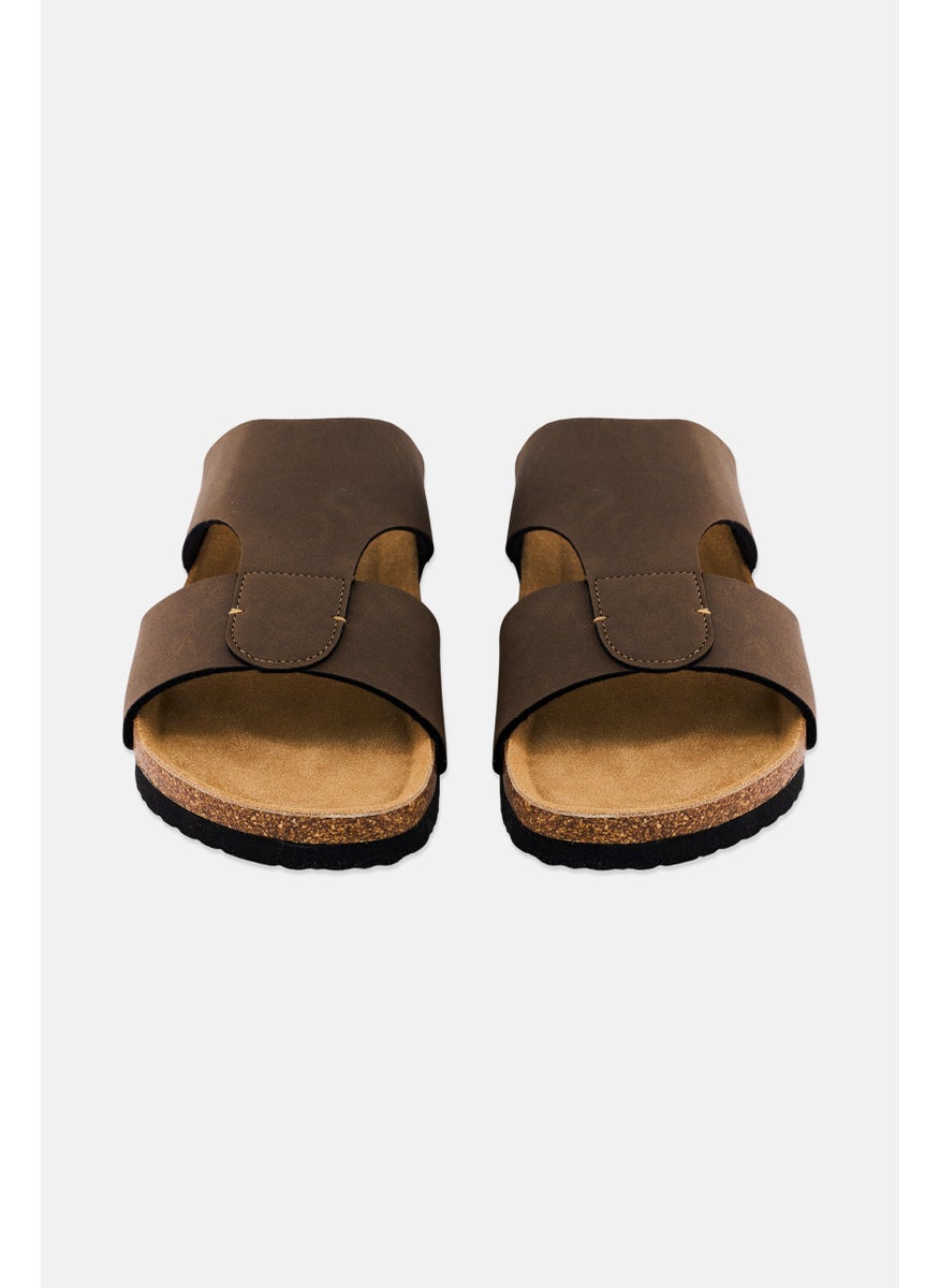 Algspar Men Slip On Cork Sandals, Brown  - Image 4