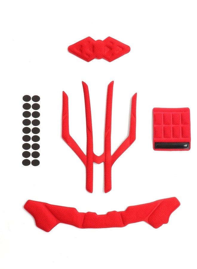 PAXLAMB Helmet Inner Padding Foam Pads Kits Sealed Sponge Protective Lining Protection Liner Cushion Mat Set for Outdoor Sports Cycling Bike Motorcycle Bicycle Riding Accessories (Red) - Image 2