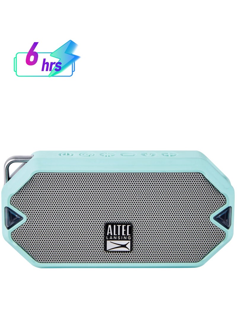 Altec Lansing HydraMini Wireless Bluetooth Speaker, IP67 Waterproof USB C Rechargeable Battery with 6 Hours Playtime, Compact, Shockproof, Snowproof, Everything Proof, Green  - Image 1