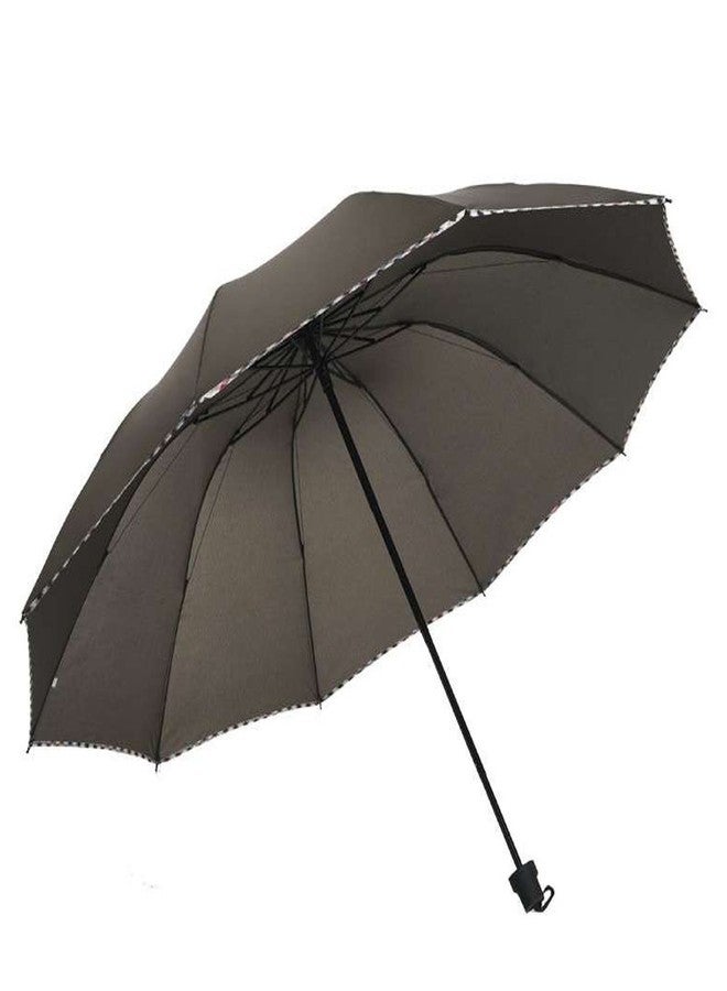 KEKEMI 3 Fold Manual Plain Sun & Rain Umbrella for Men & Women (Pack of 1) - Image 1