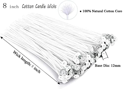PXBBZDQ 8" Cotton Candle Wick 100 Piece Pre-Waxed Candle Wicks for Candle Making,Thin Lx Wicks - Image 2