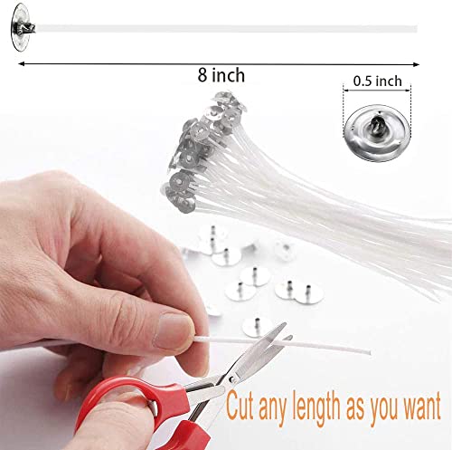 PXBBZDQ 8" Cotton Candle Wick 100 Piece Pre-Waxed Candle Wicks for Candle Making,Thin Lx Wicks - Image 5