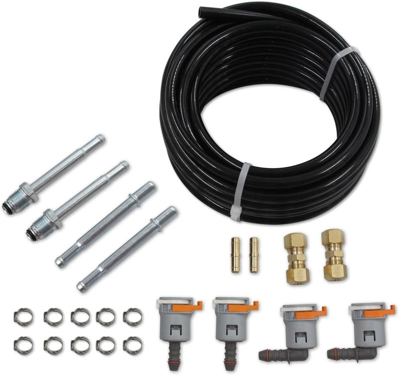 WnSEu 25 Feet 3/8" Nylon Fuel Line Repair Kit - Image 1