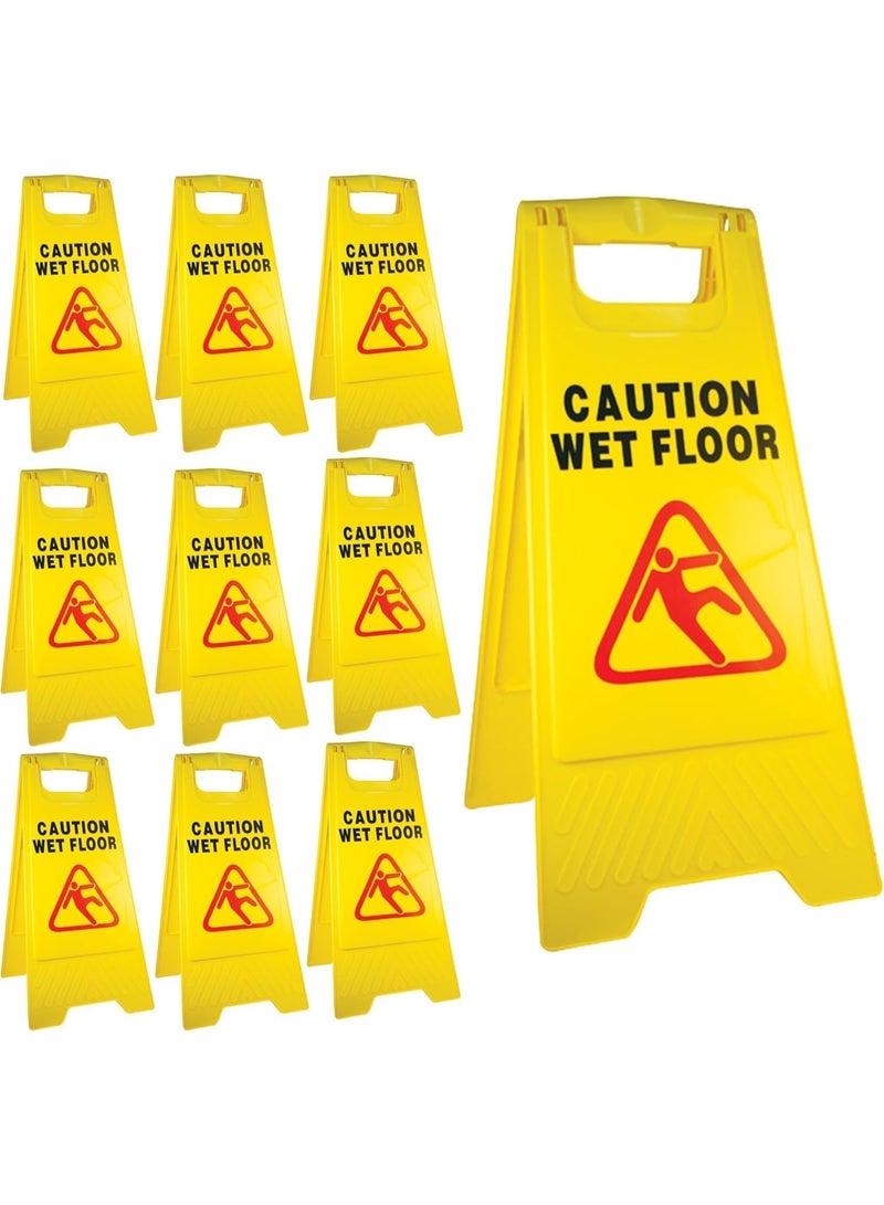 Xboat Caution Wet Floor Sign, Yellow, A-Frame, Plastic, Safety Warning, Pack of 2 - Image 4