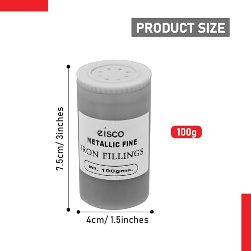 EISCO Fine Iron Filings (100g) | Easy Sprinkle Magnetism Science Experiment Kit | Perfect for Classroom Projects, Physics Activities, STEM Learning, and Educational Fun for Kids and Adults - Image 2
