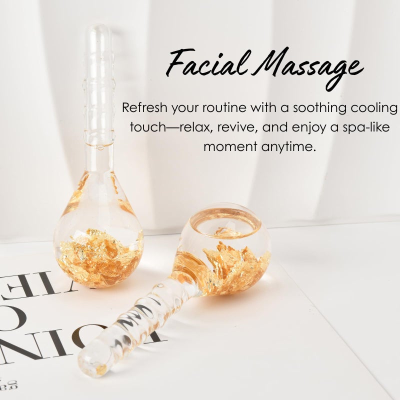 Lazzybeauty Ice Globes Facial Massage Tools, Cryo Cooling Ball for Face & Eye Relief, Beauty Spa Tool for Relaxing and Refreshing Skincare Routine - Image 2