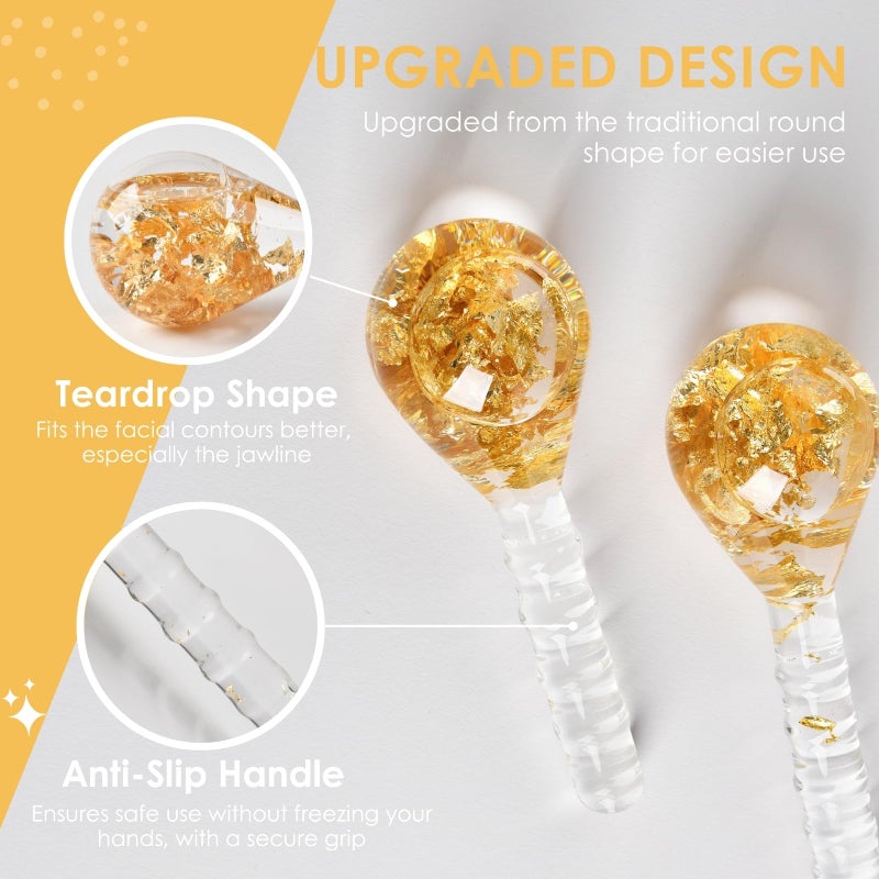 Lazzybeauty Ice Globes Facial Massage Tools, Cryo Cooling Ball for Face & Eye Relief, Beauty Spa Tool for Relaxing and Refreshing Skincare Routine - Image 3