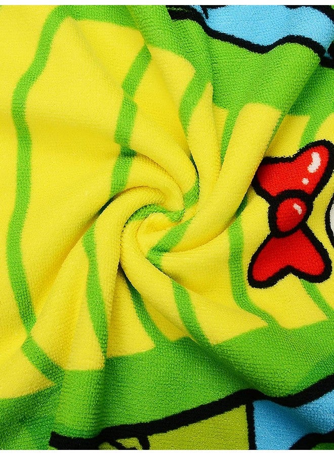 W2S Printed Hooded Poncho Bath Towels for Kids. Soft Absorbing Cartoon Printed Towels Full Size. 0-6 yrs, Size: 60x120 cm. (Crocodile) - Image 5