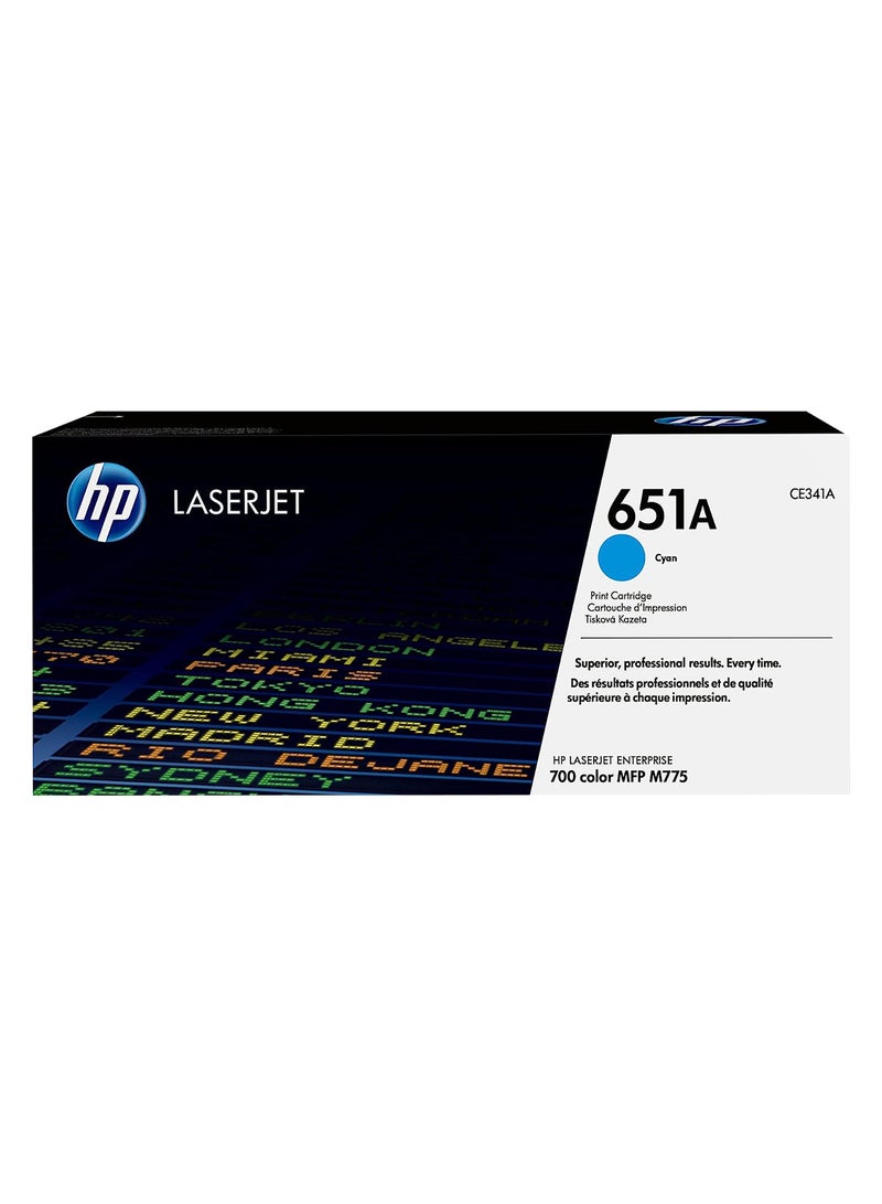 HP 651A خراطيش حبر ملون ليزر جيت الأصلية من هيوليت باكارد - Ce341A - Image 1