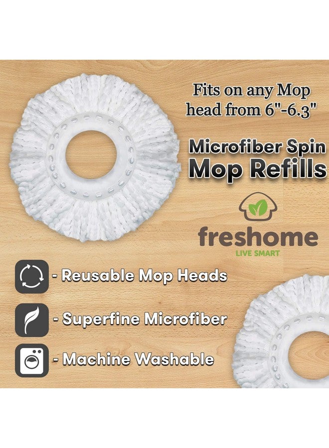Freshome Extremely Absorbent Premium Microfibre Spin Mop Head Refill for Floor Cleaning (Pack of 2) - Image 2