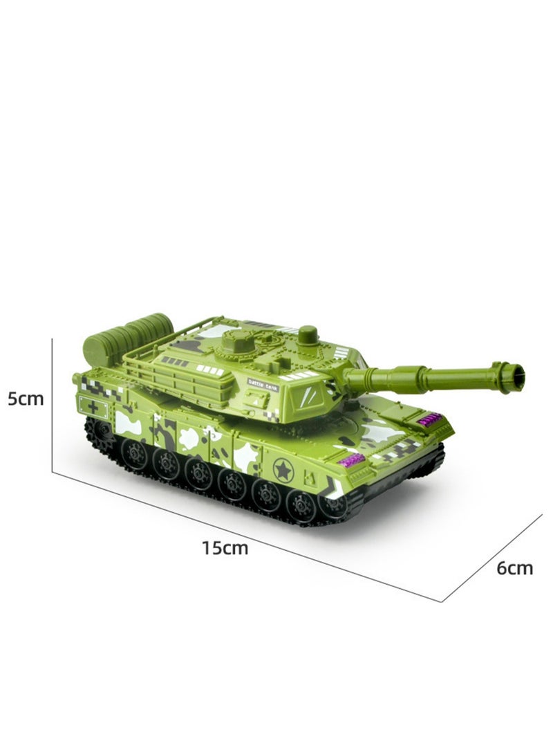لعبة سيارة القصور الذاتي للأطفال محاكاة نموذج دبابة عسكرية للأولاد على الطرق الوعرة (التمويه الأخضر) - Image 3