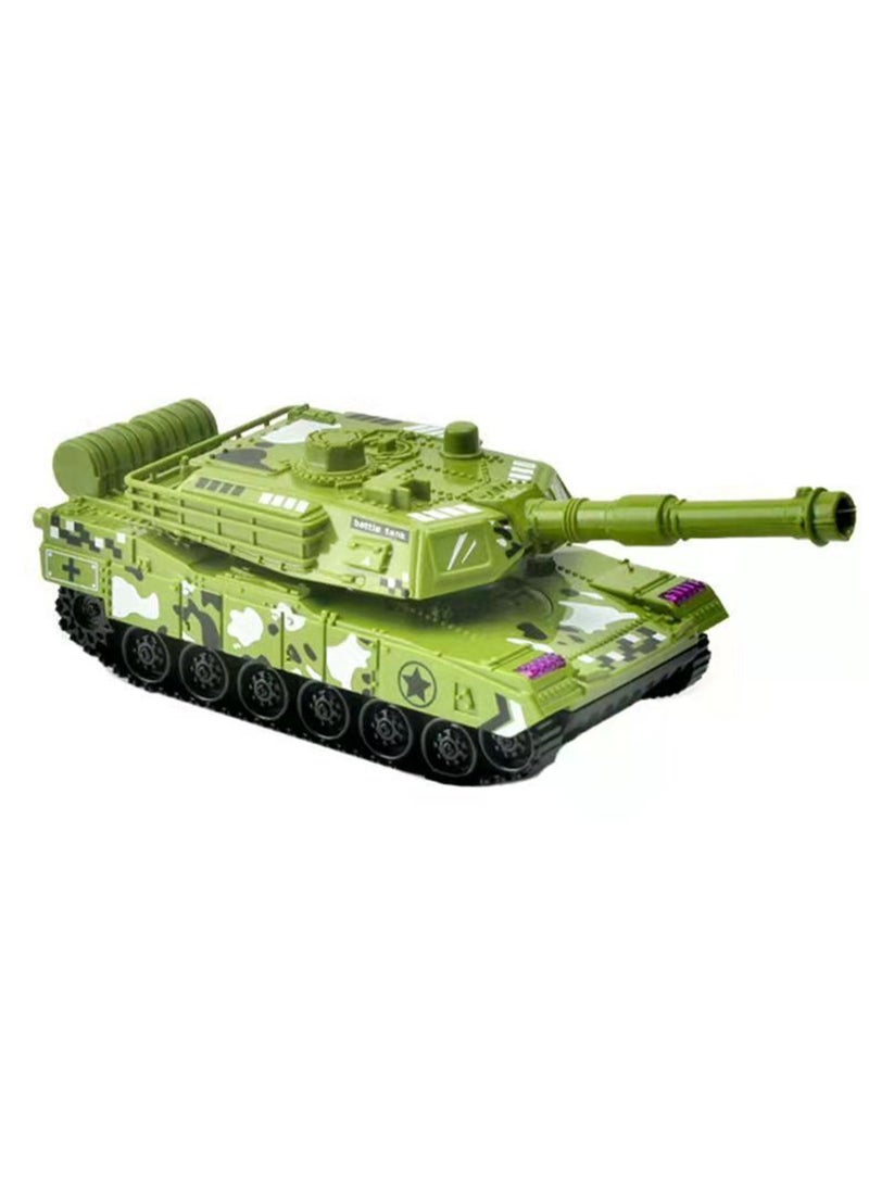 لعبة سيارة القصور الذاتي للأطفال محاكاة نموذج دبابة عسكرية للأولاد على الطرق الوعرة (التمويه الأخضر) - Image 1