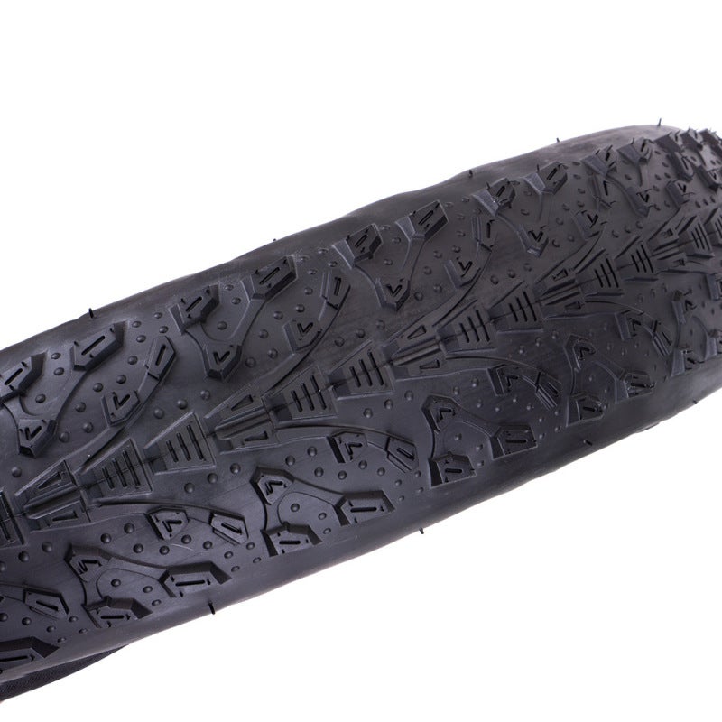 20 × 4.0 بوصة إطار دراجة بدينة قابل للطي - تقنية مضادة للثقب إطار أسود للشاطئ والثلج والطرق الوعرة - Image 5