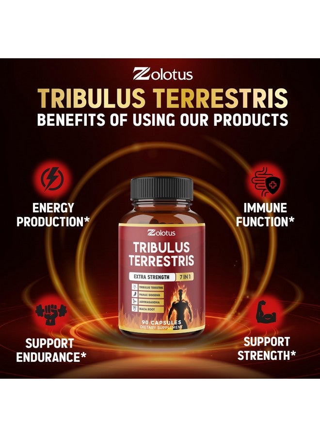 Zolotus Tribulus Terrestris Capsules with Ashwagndha, Panax Ginseng, Saw Palmetto, Maca, Shilajit - 90 Capsules - 3 Months Supply  - Image 5
