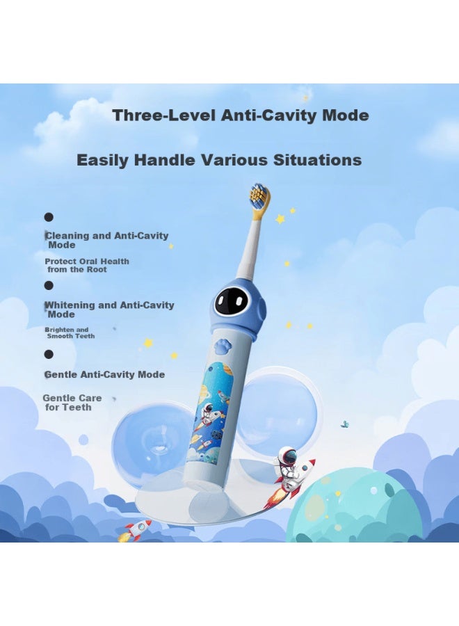 Dr. Ma Kids Electric Toothbrush Soft Bristles 3-6-12 Years Sonic Vibration Children's Gift Upgraded Visual Screen Pink