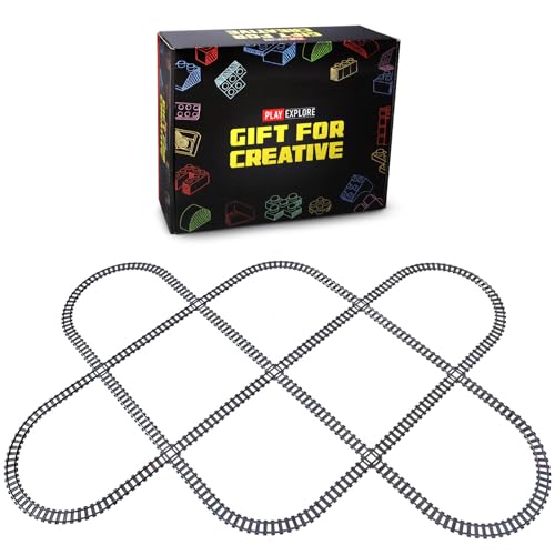MOCBROPCS 103pcsCity Train Tracks Extension Accessory Set Compatible with Major City Train Sets 60205 60238 Railroad Building Toy for Kids Gift for Train Enthusiasts40 Curved 56 Straight 7 Crossing Rails - Image 5