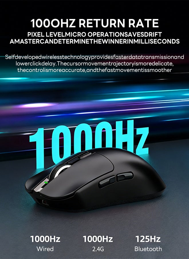 MAANGE Wireless Gaming Mouse HighSpeed  63g Lightweight 30K DPI Optical Sensor Gen 8 Programmable Controls Classic Black - Image 4