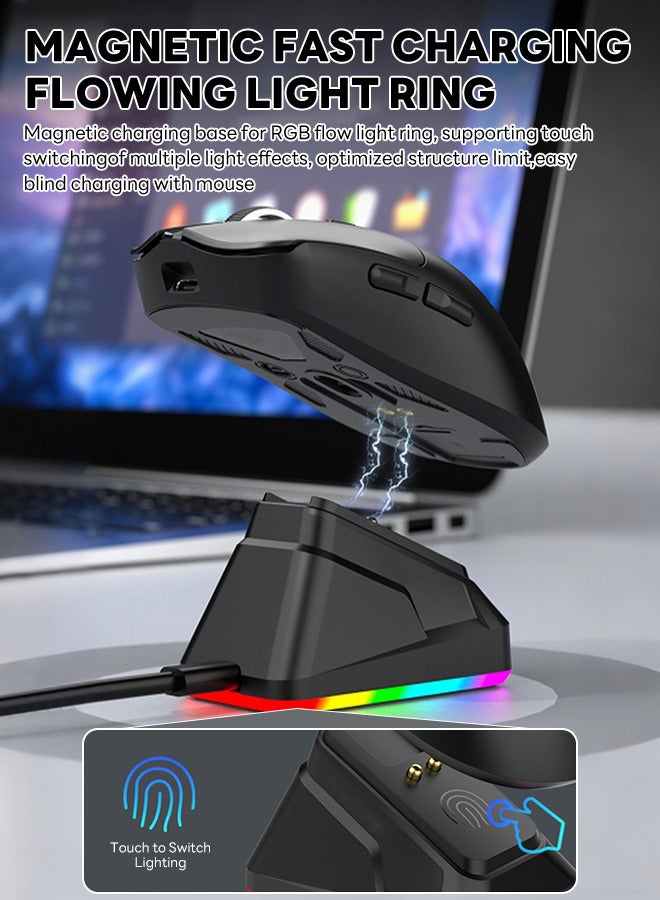 MAANGE Wireless Gaming Mouse HighSpeed  63g Lightweight 30K DPI Optical Sensor Gen 8 Programmable Controls Classic Black - Image 3