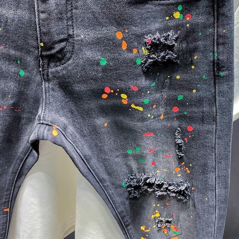 Unisex Casual Daily Denim Jeans - Image 4