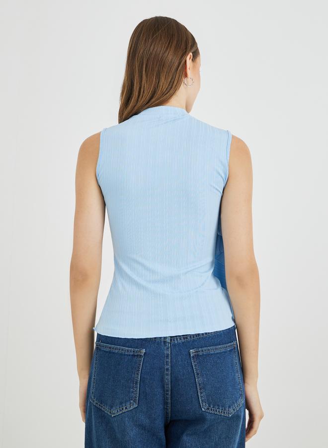 Take Two Textured Round Neck Sleeveless Top - Image 4