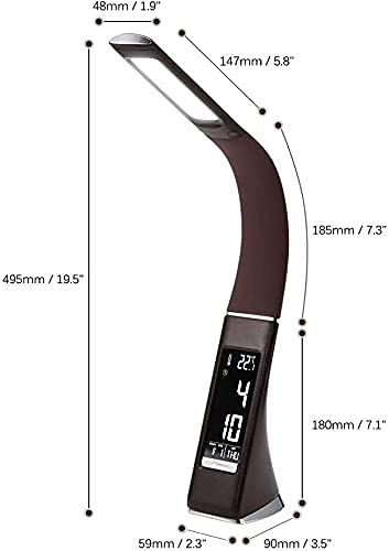 SHREVI Led Desk Lamp Smart Desk Lamp with Temperature and Date Display Suitable for Office Business Desktop Reading Student Learning - Image 2