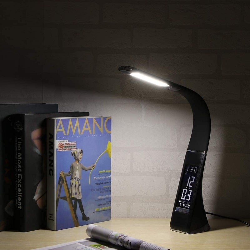 SHREVI Led Desk Lamp Smart Desk Lamp with Temperature and Date Display Suitable for Office Business Desktop Reading Student Learning - Image 4