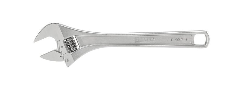 RIDGID 86917 762 Adjustable Wrench, 12-inch Adjustable Wrench for Metric and SAE , Silver , Small - Image 3