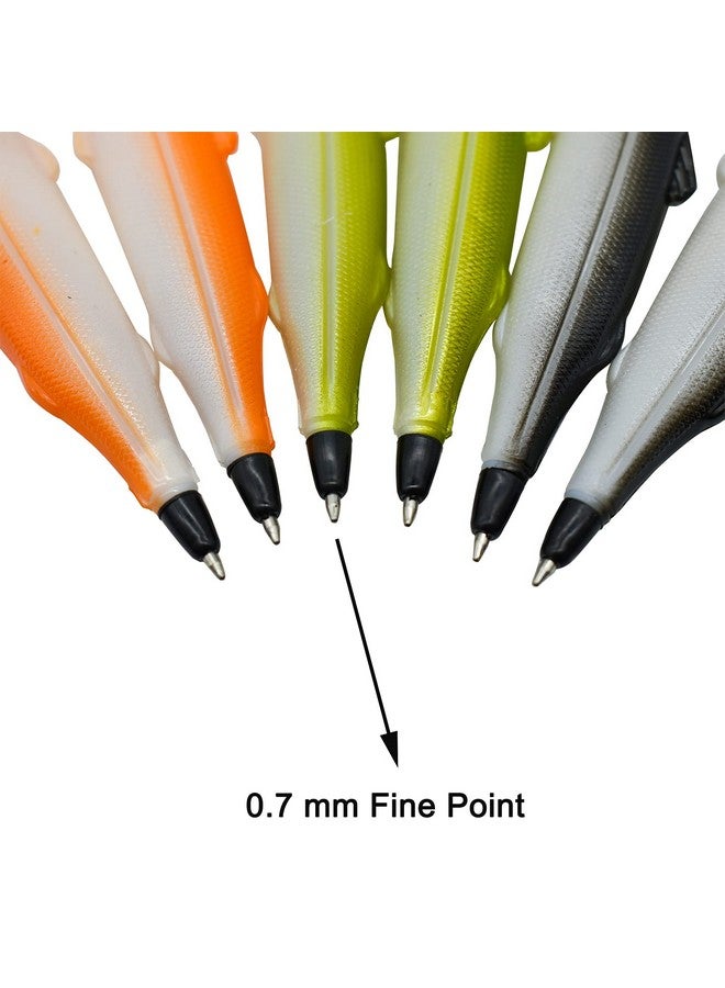 مايداهوي 6 قطع من أقلام الحبر الجاف على شكل سمكة أقلام مبتكرة بحبر أسود للمدرسة والمكتب والمنزل - Image 4