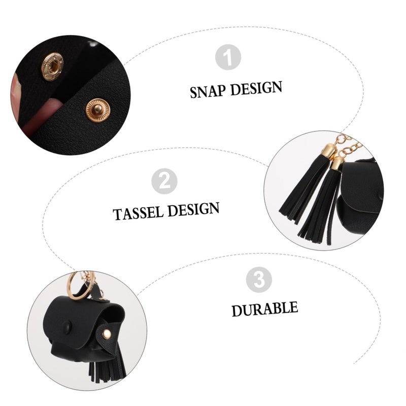 Tassel Headphone Case Cover Wireless Earpiece Protector Lightweight Shell Keychain Bag Accessory - Image 4