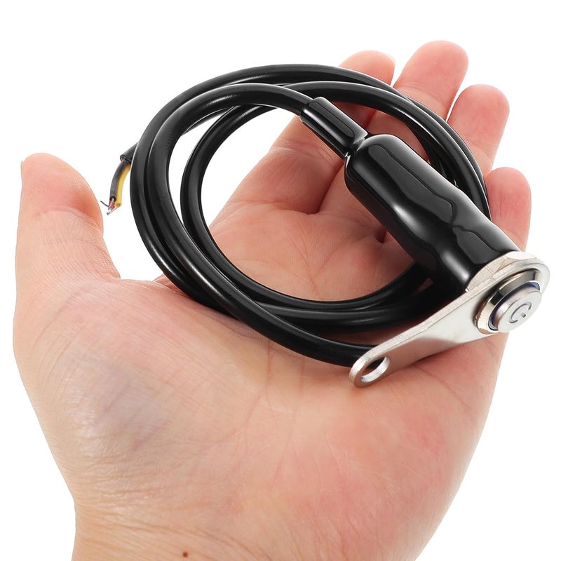 jojofuny Universal Motorcycle Kill Switch and Headlight Control Button with Stainless Steel Bracket, Waterproof Handlebar Switch for Motorbike and Scooter Safety, Blue Light Self-Locking - Image 3