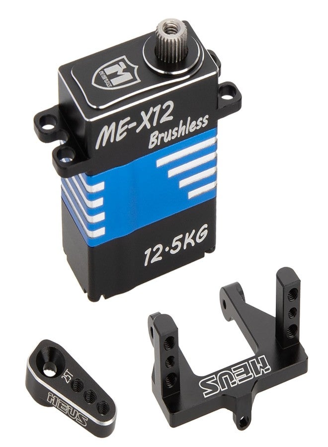 MEUS RACING سيرفو MEUS Racing Coreless عالي العزم 12.5 كجم Ascent-18 مع حامل وذراع سيرفو لترقيات Redcat Ascent-18 1/18 RC Crawler (12.5 كجم) - Image 1