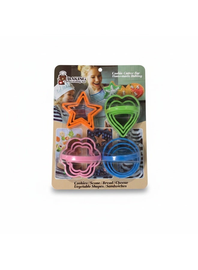 AKDC Baking Decorating Set4-Piece Cookie Cutter Set for Cookies, Bread & Sandwiches - Image 1