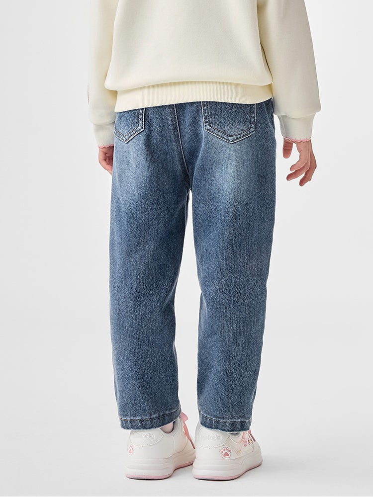 بالابالا بنطلون جينز بجيوب قلاب أمامية للبنات - Image 3