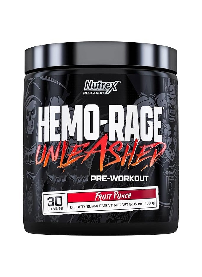 Nutrex Research - Hemo-Rage Pre-Workout - Fruit Punch - (180g) - Image 1