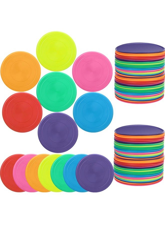 Vinsot 28 Pcs Flying Discs for Kids Soft Rubber Flying Disc Dog Flying Disc Toy Colorful Disk Flyer Toy for Children Pets Dogs for Backyard Lawn Games Sports Party Favors, 7 Colors - Image 1