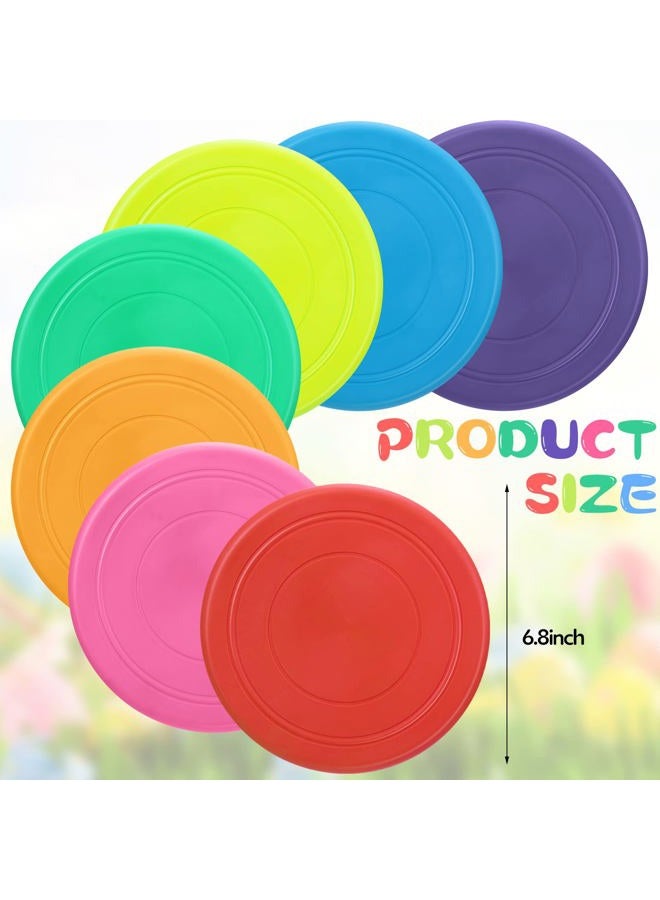 Vinsot 28 Pcs Flying Discs for Kids Soft Rubber Flying Disc Dog Flying Disc Toy Colorful Disk Flyer Toy for Children Pets Dogs for Backyard Lawn Games Sports Party Favors, 7 Colors - Image 2
