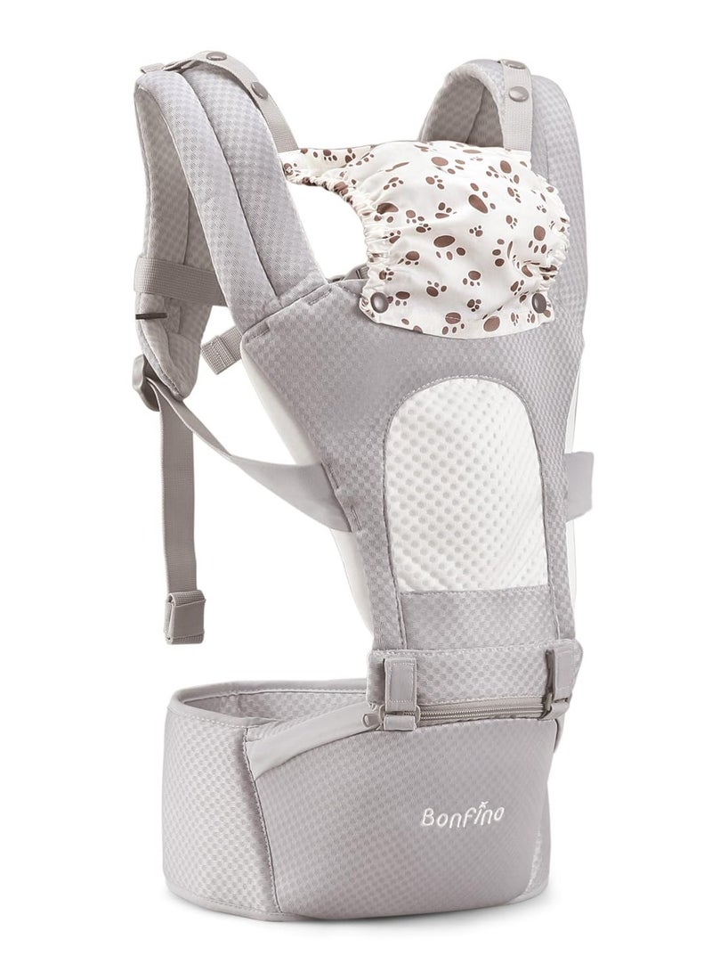 Bonfino Admire 5-In-1 Hipseat Baby Carrier, Ergonomic Baby Carry Bag, Adjustable Strap And Breathable Fabric  - Image 1