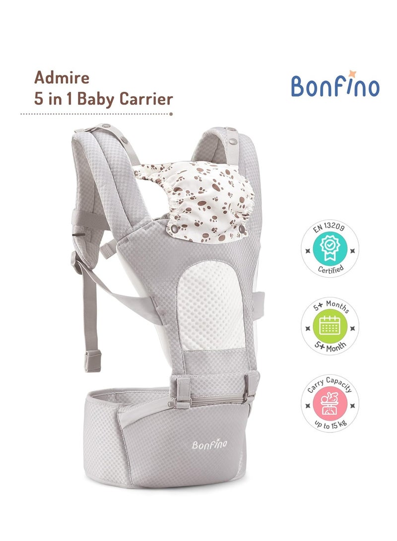 Bonfino Admire 5-In-1 Hipseat Baby Carrier, Ergonomic Baby Carry Bag, Adjustable Strap And Breathable Fabric  - Image 2