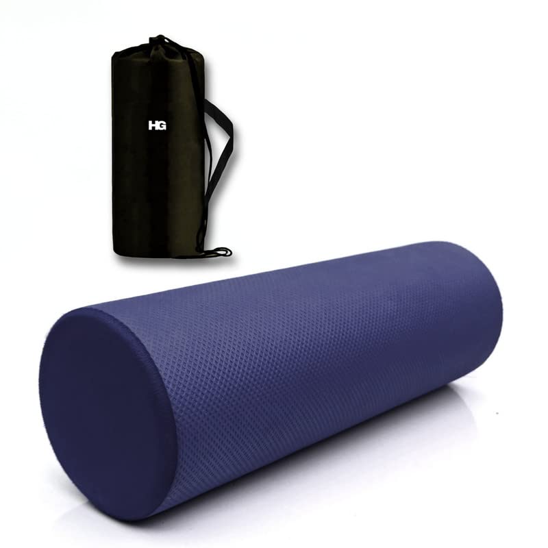 HOMEGALLEY Foam Roller for Exercise and Deep Tissue Massage Roller, Gym Exercise Roller, Workout Foam Roller for Knee Exercise and Pain Relief, Myofascial Release Roller for Back pain - 30 Cm Navy Blue - Image 1