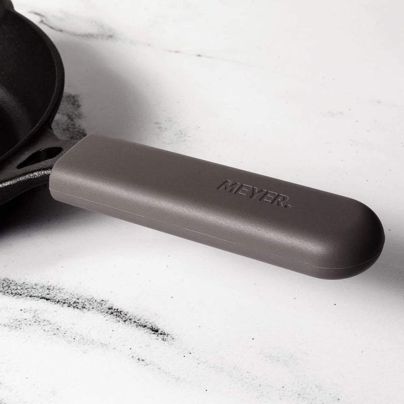 MEYER Meyer Cast Iron Fry Pan Silicone Hot Handle Holder Frying Pan Holder Iron Fry Pan Handle Holder Grip Cover for Cast Iron Skillet Heat Resistant Pot Holder for Cast Iron Cookware Brown  - Image 4