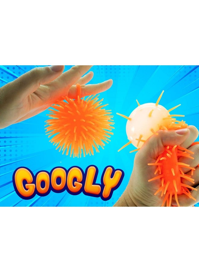 جا-رو كرة مطاطية منفوخة من جا-رو (١٢ قطعة متنوعة) - مجسات ناعمة ومرنة. لعبة فيدجيت ملونة للأطفال. كرات علاجية ومستلزمات هدايا الحفلات ٢٢١٦٣-١٢ قطعة. - Image 5