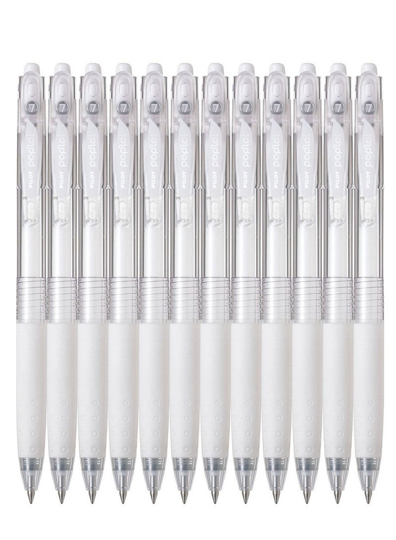 PILOT 12-Piece Gel Ink Roller Pen White Ink - Image 1