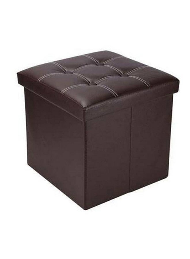 Whitecloud TRANSFORMING HOMES Whitecloud TRANSFORMING HOMES® Portable & Foldable Storage Stool for Living Room 38x38x38cm (731) Brown  - Image 1