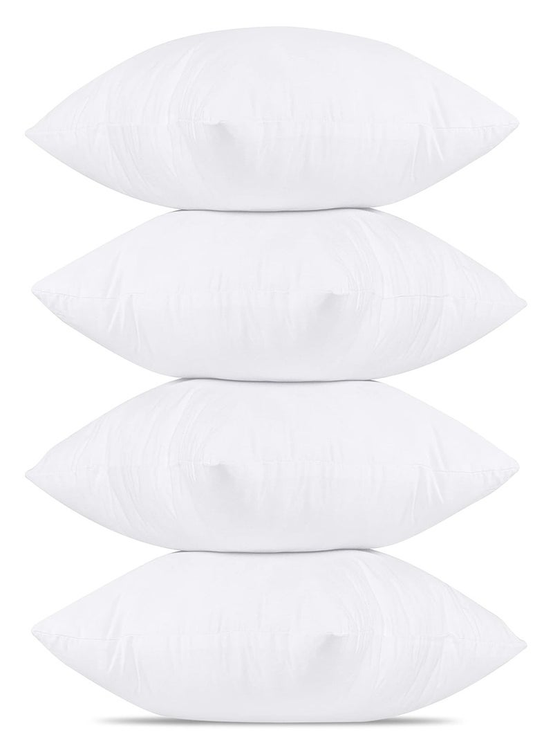 LINGWEI Pillows Insert (Pack of 4, White) - 50 x 50 cm Bed and Couch Pillows - Indoor Decorative Pillows  - Image 2