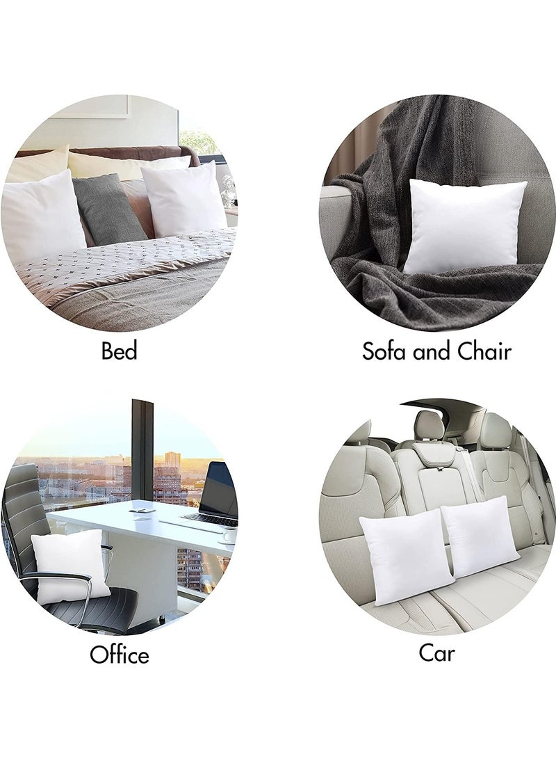 LINGWEI Pillows Insert (Pack of 4, White) - 50 x 50 cm Bed and Couch Pillows - Indoor Decorative Pillows  - Image 4
