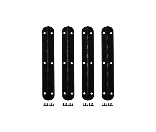 QCAA Solid Brass 180 Degree Wooden Jewery Box Hinge Cabinet Closet Hinge 102mm x 18mm402 x 071 Matte Black Made in Taiwan 4 Pack - Image 3