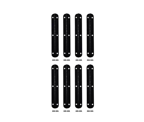 QCAA Solid Brass 180 Degree Wooden Jewery Box Hinge Cabinet Closet Hinge 102mm x 18mm402 x 071 Matte Black Made in Taiwan 4 Pack - Image 1